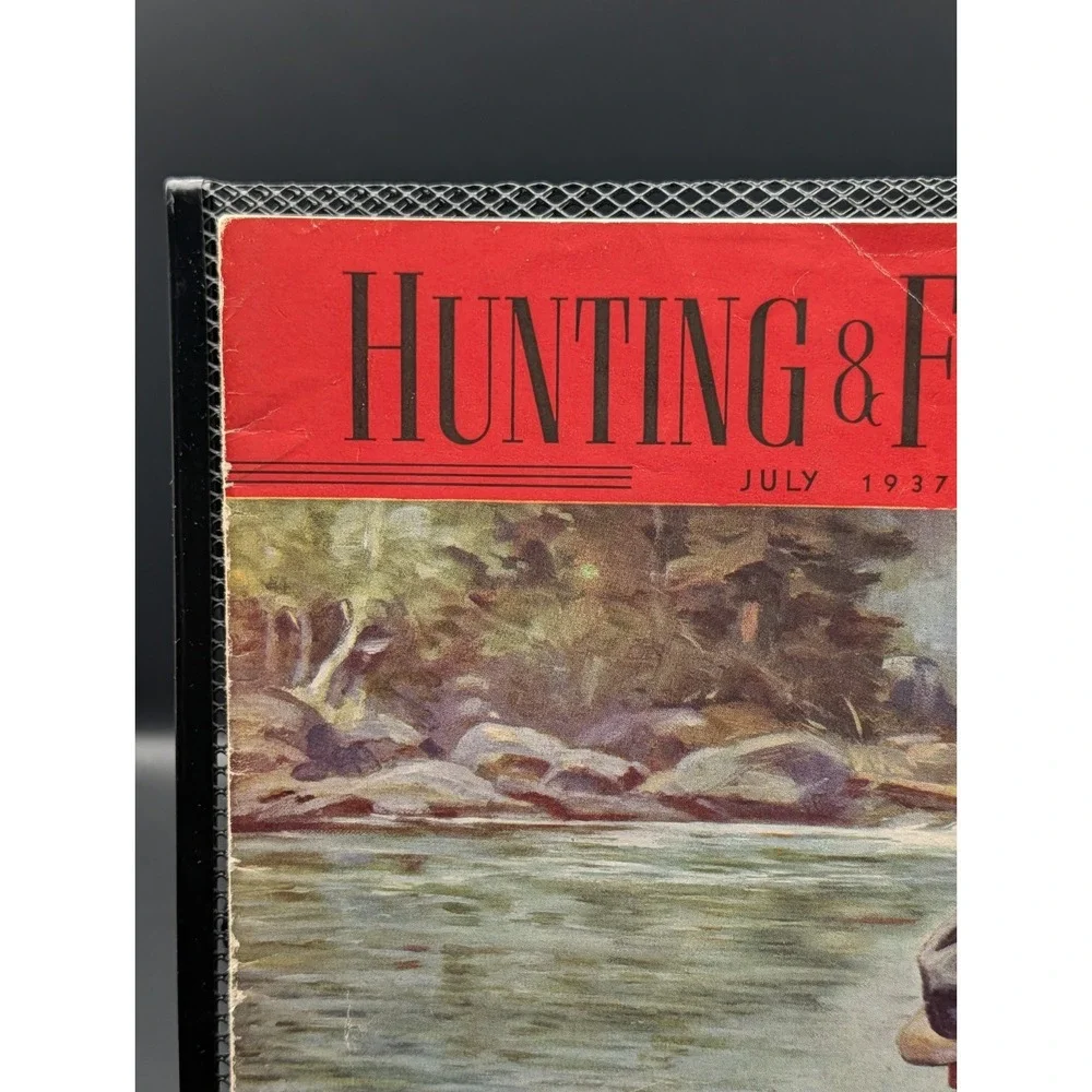 Vintage‎ Hunting and Fishing Magazine July 1937 Cooking the Catch Cover